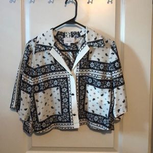 Cinq a Sept crop blouse